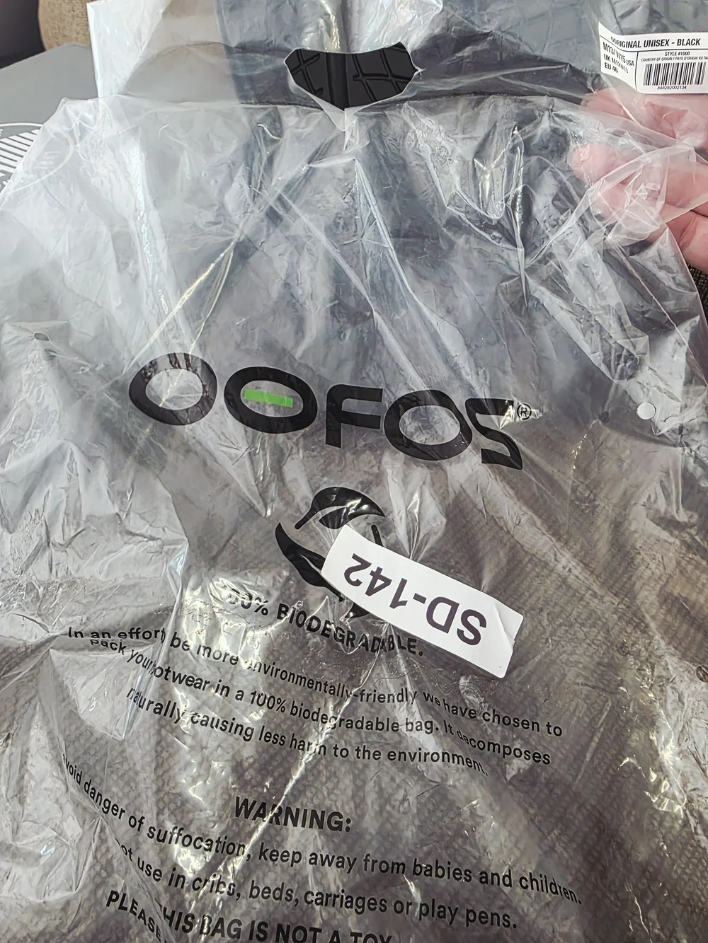 OOFOS OOriginal Recovery Flip Flops Black Unisex M13 W15 NWT XXL Size Men Women